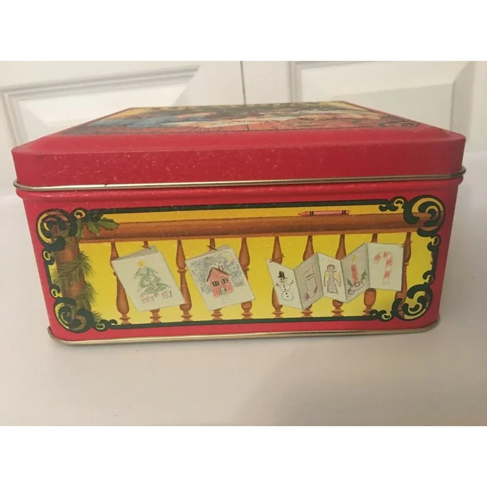 Vtg Crayola Crayon Collectors Tin 64Crayons Plus Bear Ornament 1992 Series First
